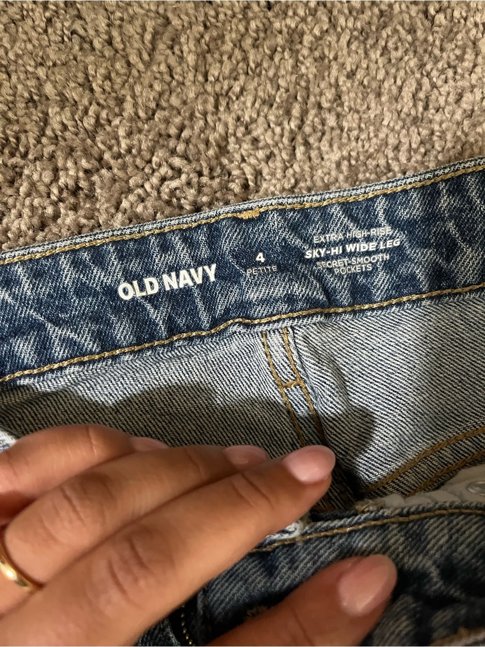 High rise Straight Leg Jeans - Blue - Picture 5 of 8